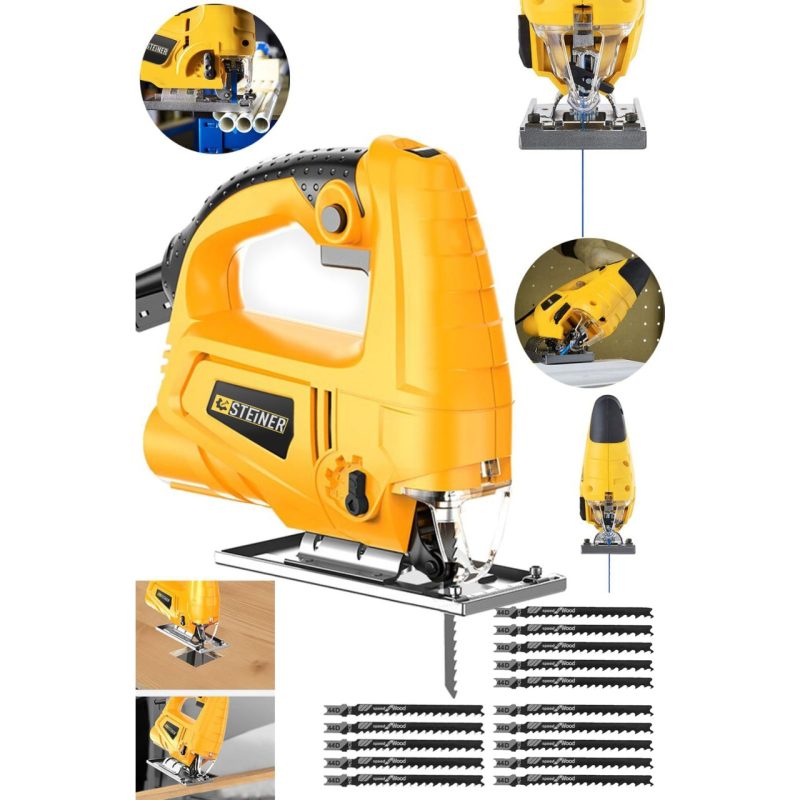 Steiner Alman 4000 W Sjs Metal Şanzıman 6 Kademe Devirli Bakır Sargılı Dekupaj Testere Makinesi + 15 Uç