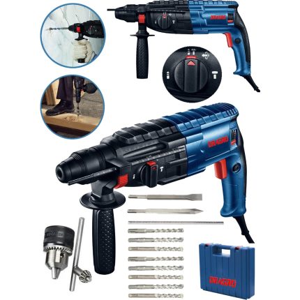 Dragro Alman Pro 4200 Watt Çelik Şanzuman Bakir Sargili Kırıcı Delici Hiltı Matkap  10 Adet Uç Yedek
