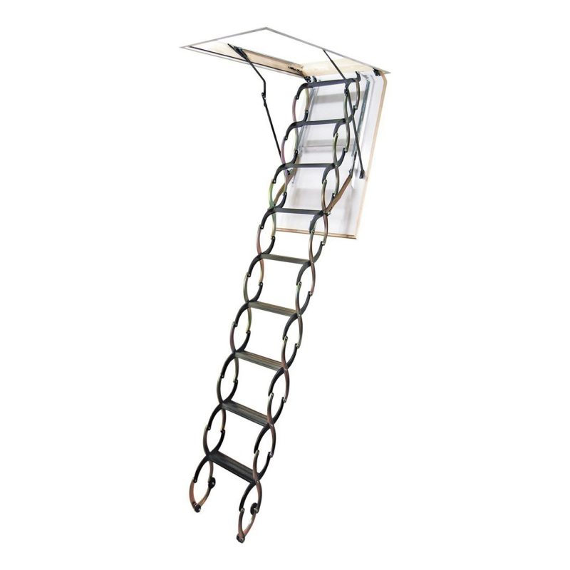 2Mm Ahşap Akordeon  Metal Çatı Merdiveni  70X80 Cm