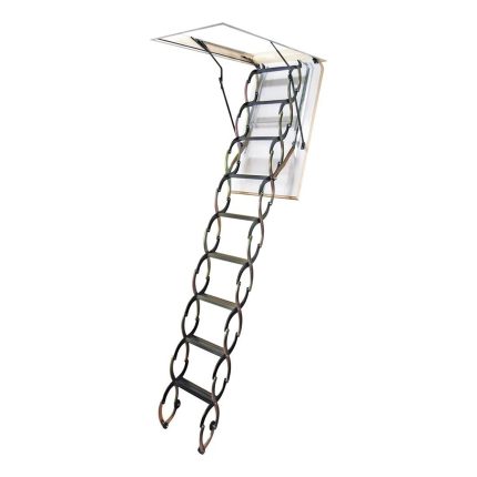 2Mm Ahşap Akordeon  Metal Çatı Merdiveni  70X90 Cm