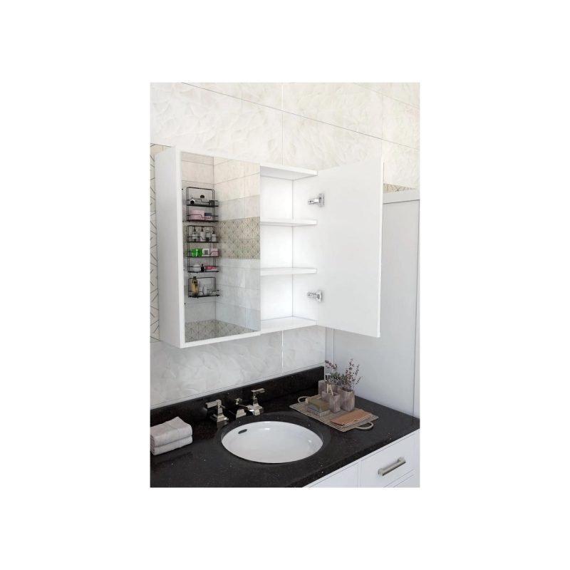 Azzuri Furniture Lavabo Üstü Aynalı 2 Kapaklı Banyo Dolabı AZR-606015