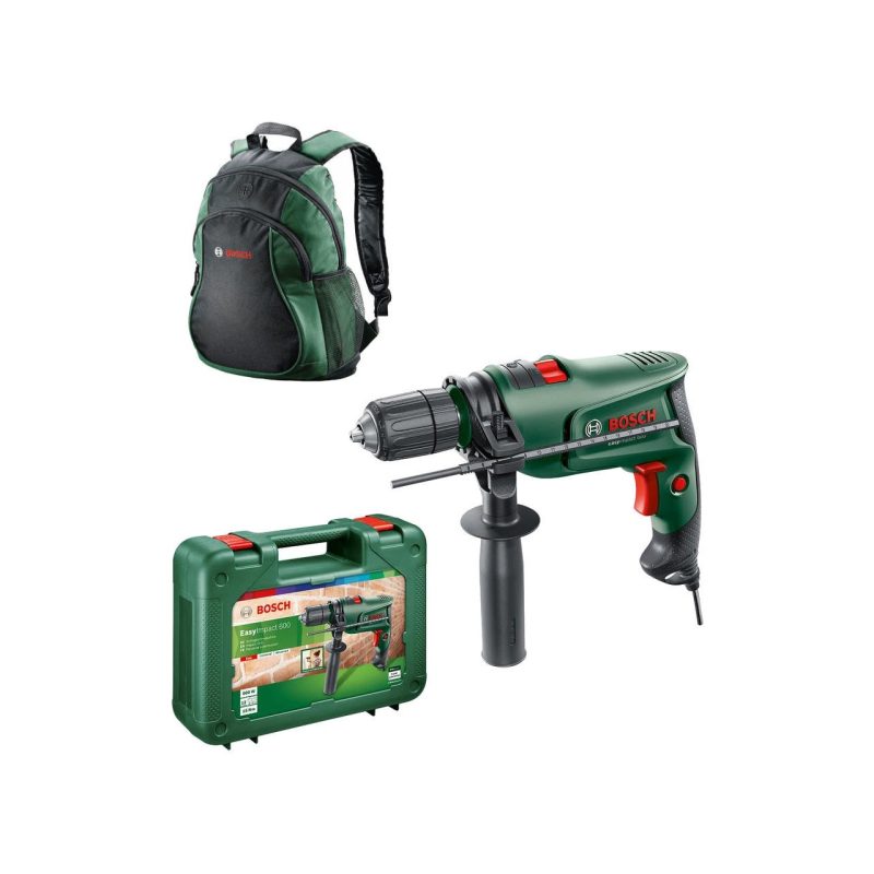 Bosch Easyımpact 600 13MM 600 Watt Darbeli Matkap + Sırt Çantası – 0603133000