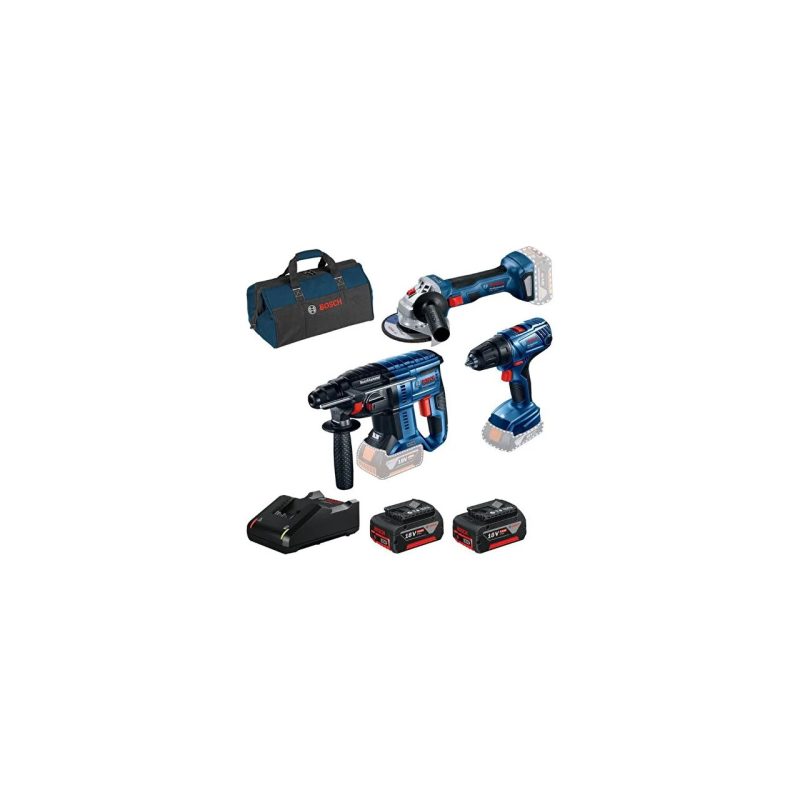 Bosch GBH+GSR+GWS+2X4A+GAL 18V-40+RAFBAG Profesyonel Set