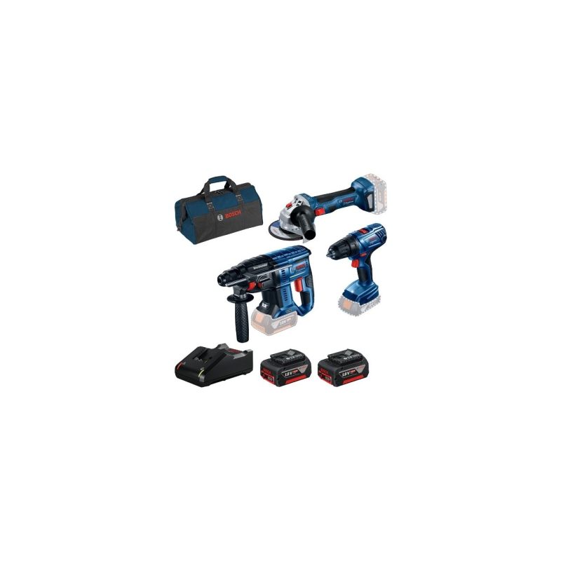 Bosch Gbh 180-LI + Gsr 180-LI + Gws 180-LI + 2 Adet 4 Ah Batarya + Şarj Cihazı + Bez Çanta