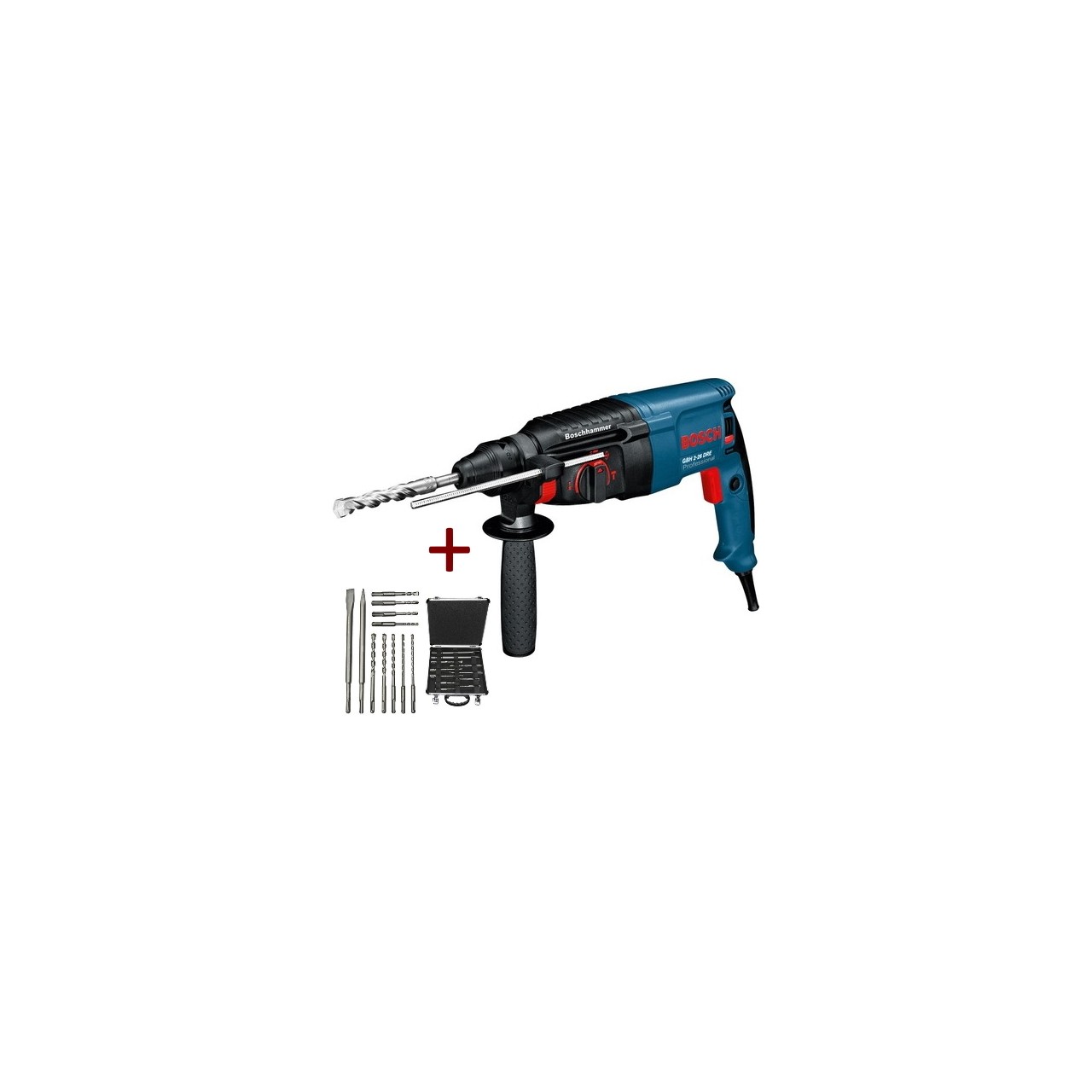 Bosch Gbh 2-26 Dre Profesyonel Kırıcı-Delici Matkap 800W + Bosch Sds-Plus Matkap Ucu ve Keski Seti 11’li