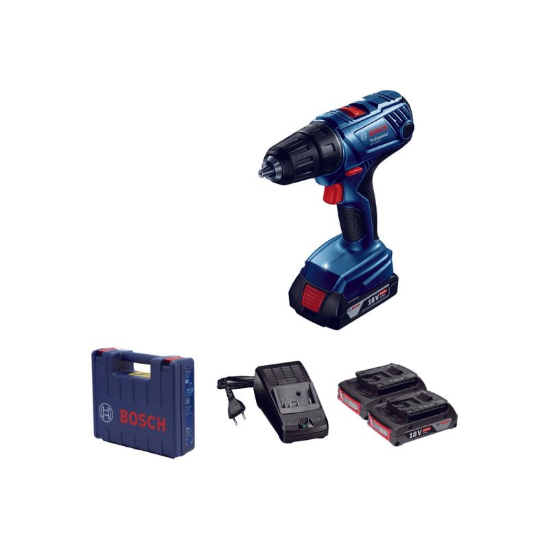 Bosch Professional GSR 180-LI 18 Volt 2.0 Ah Çift Akülü Darbesiz Delme/Vidalama