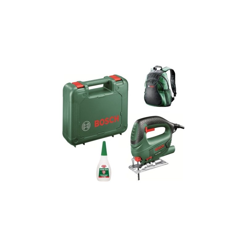 Bosch Pst 650 Dekupaj Testere 500 W Çantalı Dekopaj + Sırt Çantası + Yapıştırıcı Seti