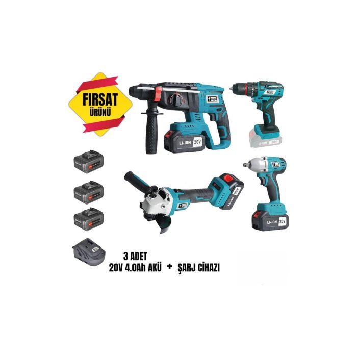 CATPOWER  4’lü Set Kömürsüz 1380