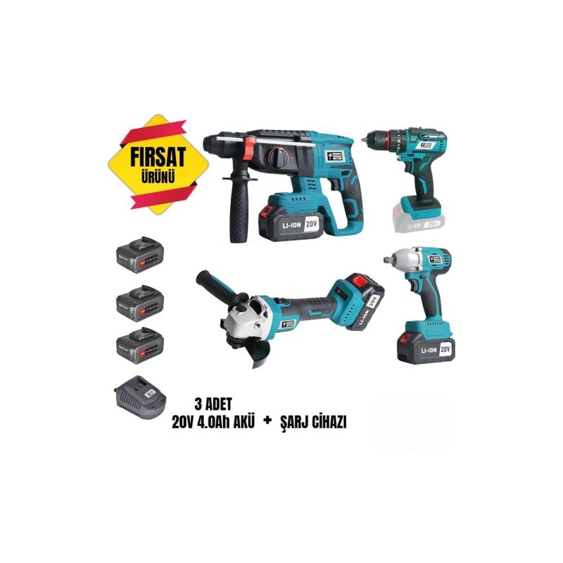 CATPOWER  4’lü Set Kömürsüz 1380