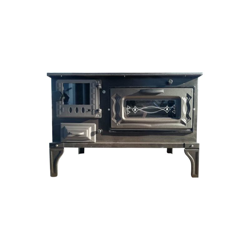 Dorello Kuzine Soba Mat Siyah 40 cm Fırınlı Soba  Dokum Soba Kuzine Soba  Emaye Soba  Takma Ayaklı Soba