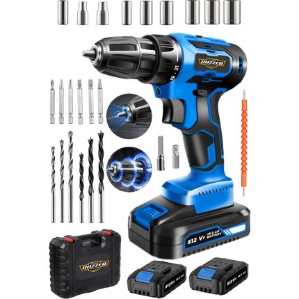 Dozzer Alman Wolf 512VF 25 Ah Titan Motor 27 Parça Setli 2 Akülü Vidalama Matkap