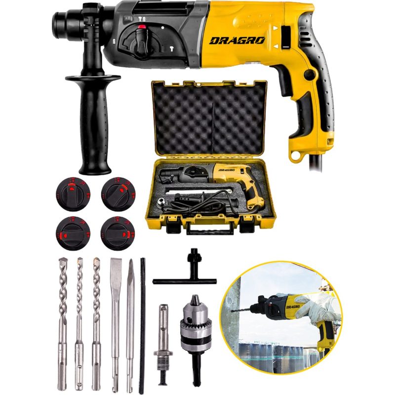 Dragro Alman Pro 2470 Series Çelik Şanzuman Bakir Sargili Kırıcı Delici Hilti + 5 Adet Uç Yedek Mandren