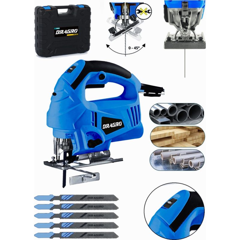 Dragro Germany Technology 4000 Watt Lazerli Profesyonel Devir Ayarlı Dekupaj Testere Çantalı 5 Uçlu