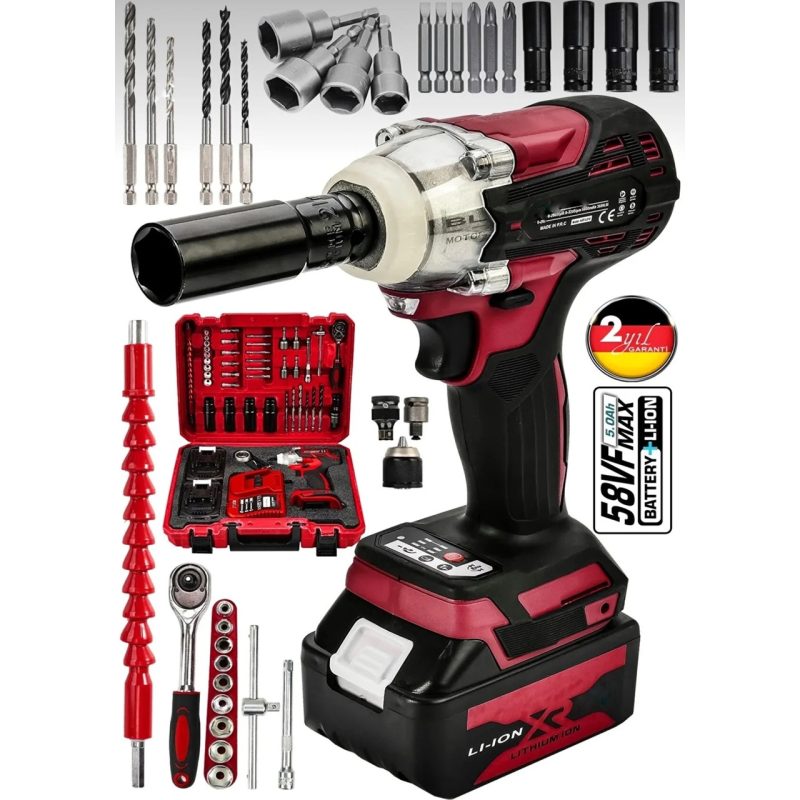 Dynamic Max 128VF Professional Somun Bijon Sökme Şarjlı Darbeli Matkap Vidalama Set Setli 32 Parça Sch1-5m