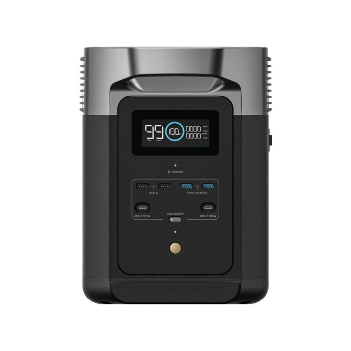EcoFlow Delta 2 Taşınabilir Güç Kaynağı – 1024Wh Kapasite, 4x1800W (X-Boost 2400W) Çıkış Gücü, Ev, Karavan, Tekne ve Dış Mekan Kullanımı İçin LiFePO4 Bataryalı Solar Jeneratör