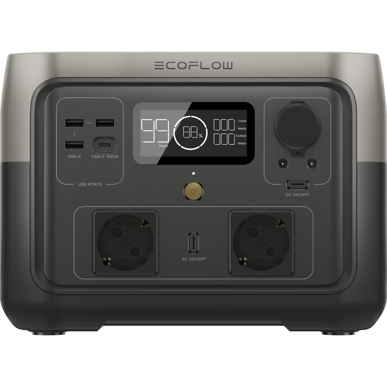 EcoFlow RIVER 2 Max Taşınabilir Güç Kaynağı – 512Wh Kapasite, 2×500 (X-Boost 1000W) Çıkış Gücü, Ev, Karavan, Tekne ve Dış Mekan Kullanımı İçin LiFePO4 Bataryalı Solar Jeneratör