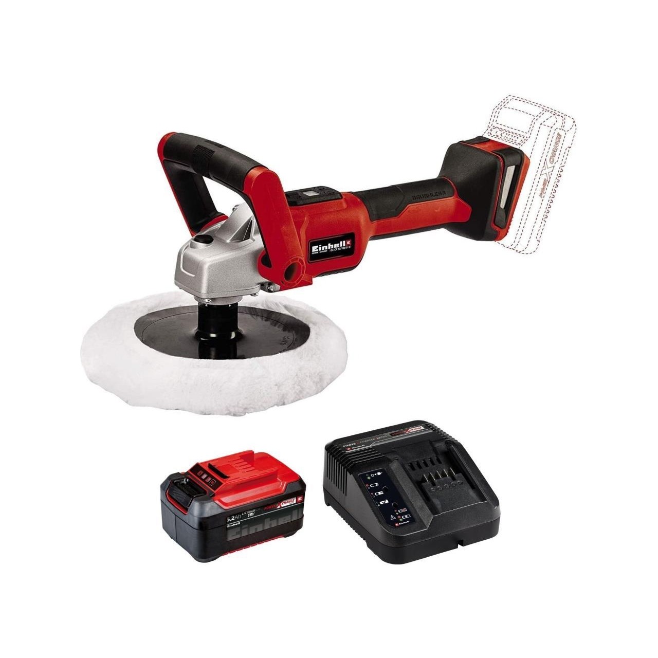 Einhell Ce Cp 18/180 Akülü Polisaj ve Zımpara Makinesi 1×5,2 A