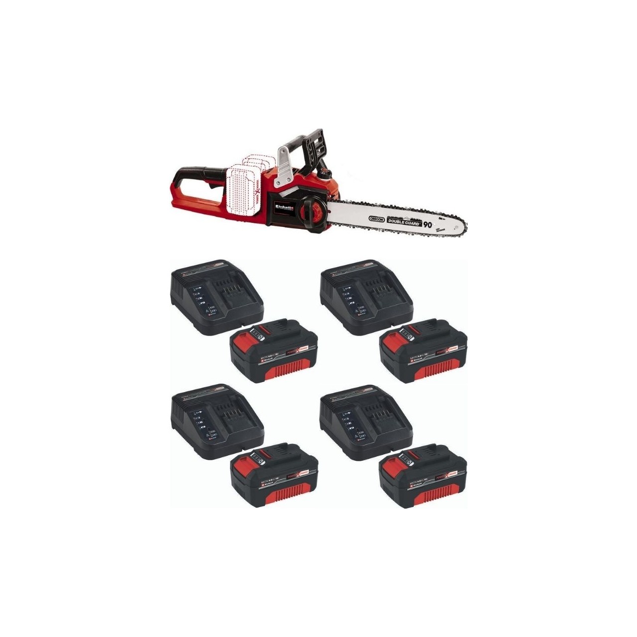 Einhell Ge-Lc 36/35 Li Akülü Zincirli Testere (4 Adet 4.0AKÜ ve 4 Adet Şarj Ünitesi Dahildir)