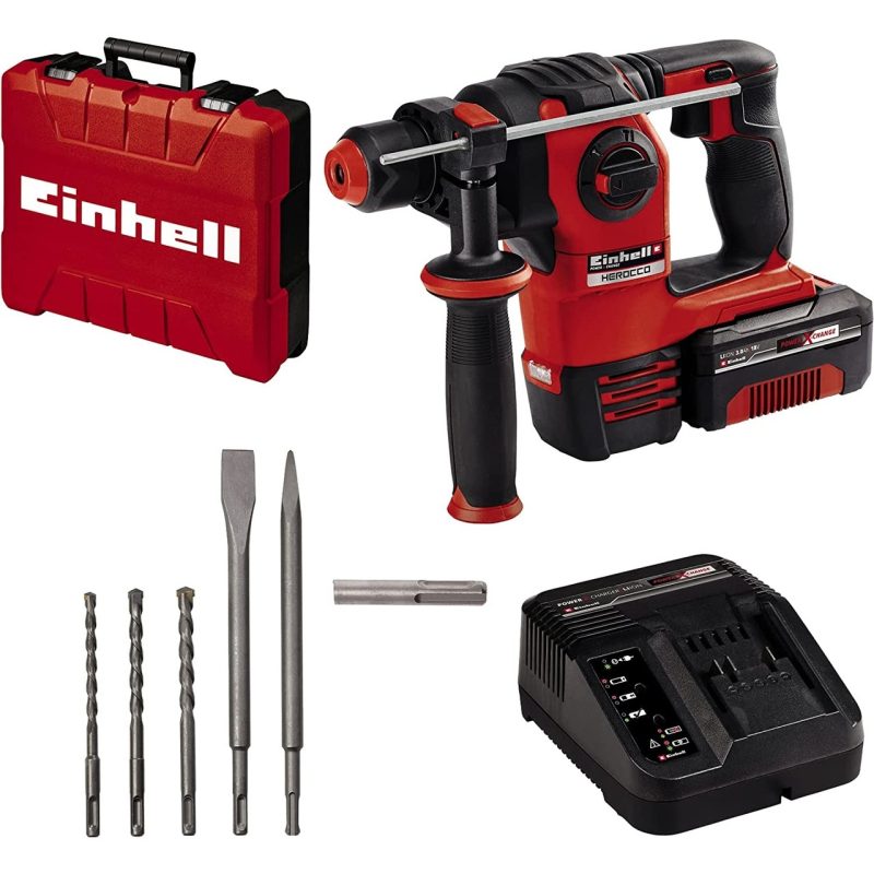 Einhell Herocco Kit +5 (1X3,0AH), Akülü Kırıcı Delici