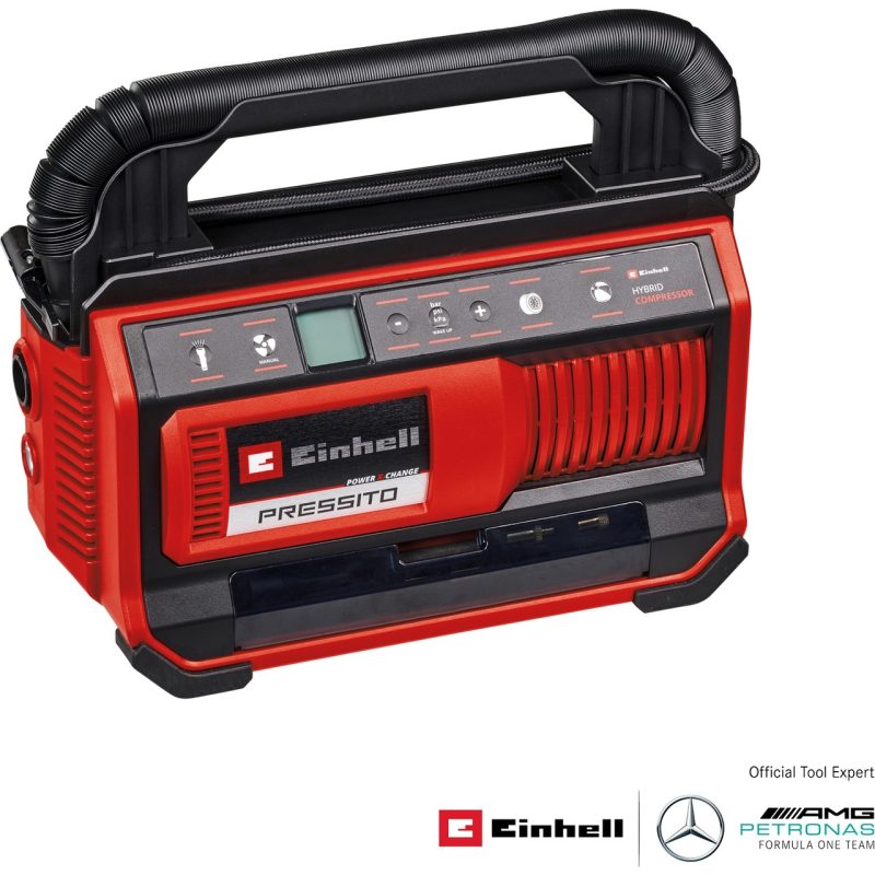 Einhell PRESSITO 18/25 Hybrid, Akülü-Elektrikli Kompresör (Akü ve şarj cihazı dahil değildir)
