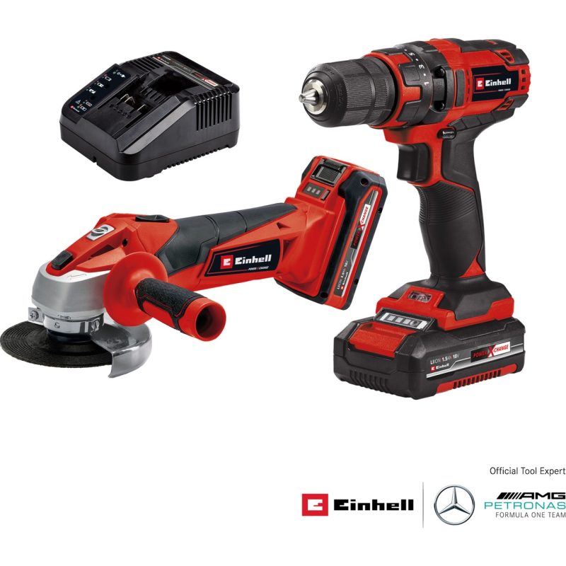 Einhell TC-TK 18 Li Kit (CD+AG) (1×1,5 Ah + 1×3,0 Ah), Akülü Alet Seti