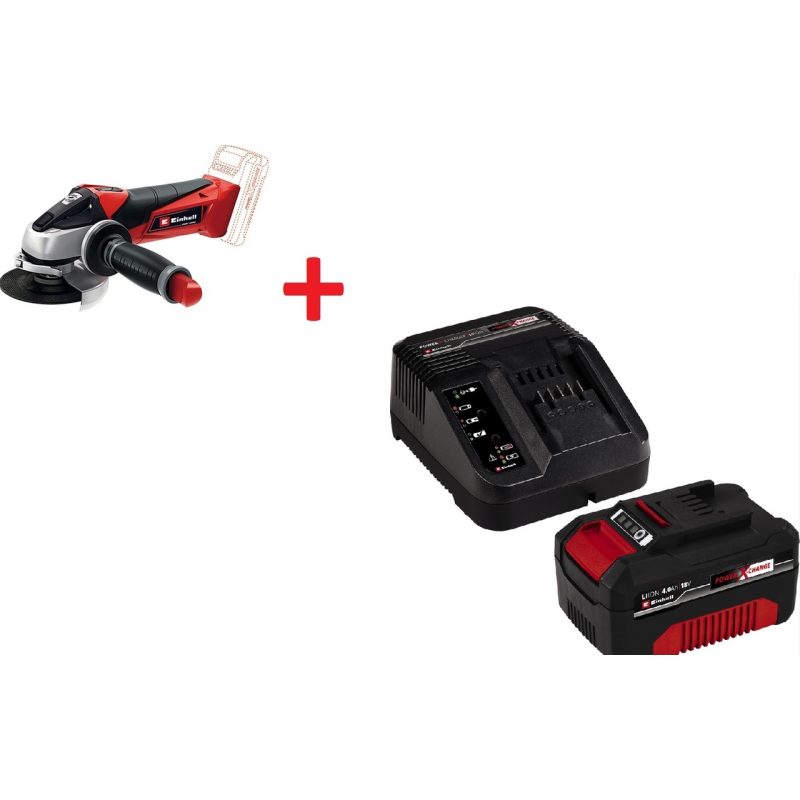 Einhell TE-AG 18/115 Li, Akülü Avuç Taşlama Seti (2,50 Ah starter kit dahildir)