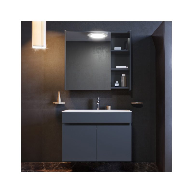 Ertekpa Galata Banyo Dolabı Takımı  75 cm Antrasit