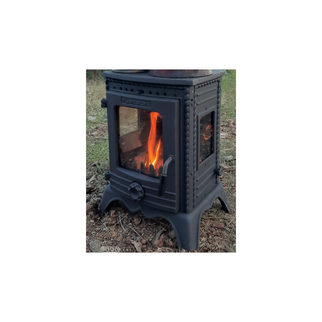 Flame Stove FS-052 Minör Lüx 3 Camlı Döküm Soba