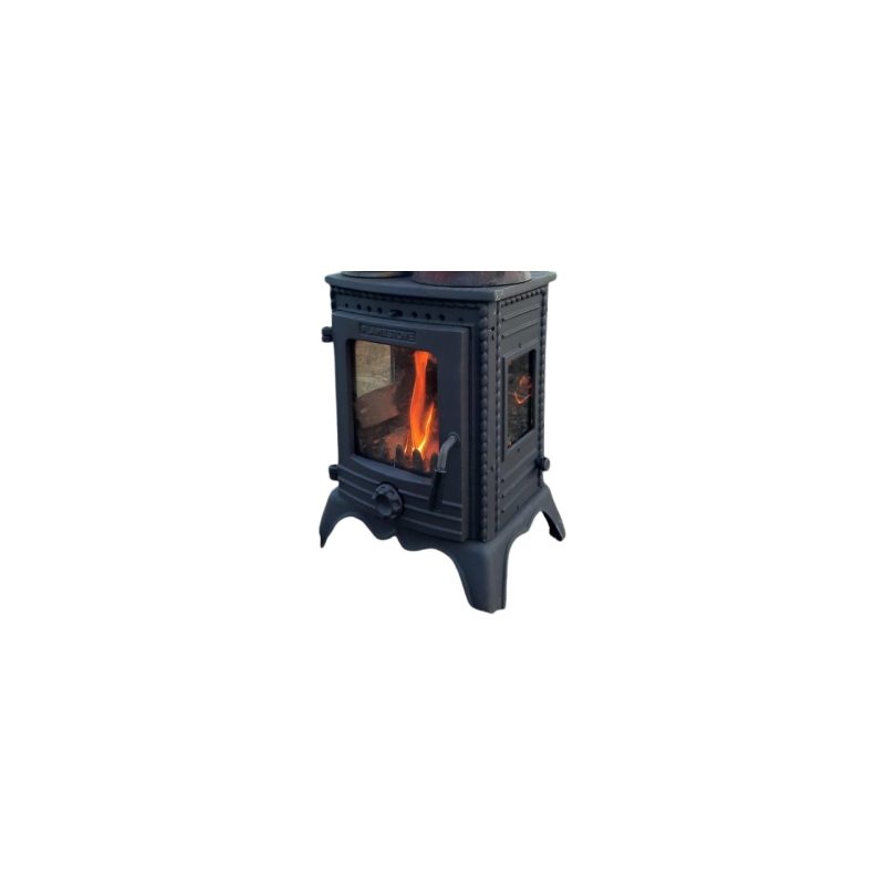 Flame Stove FS-052  Minör Lüx3 Camlı Pik Döküm Sömine Soba