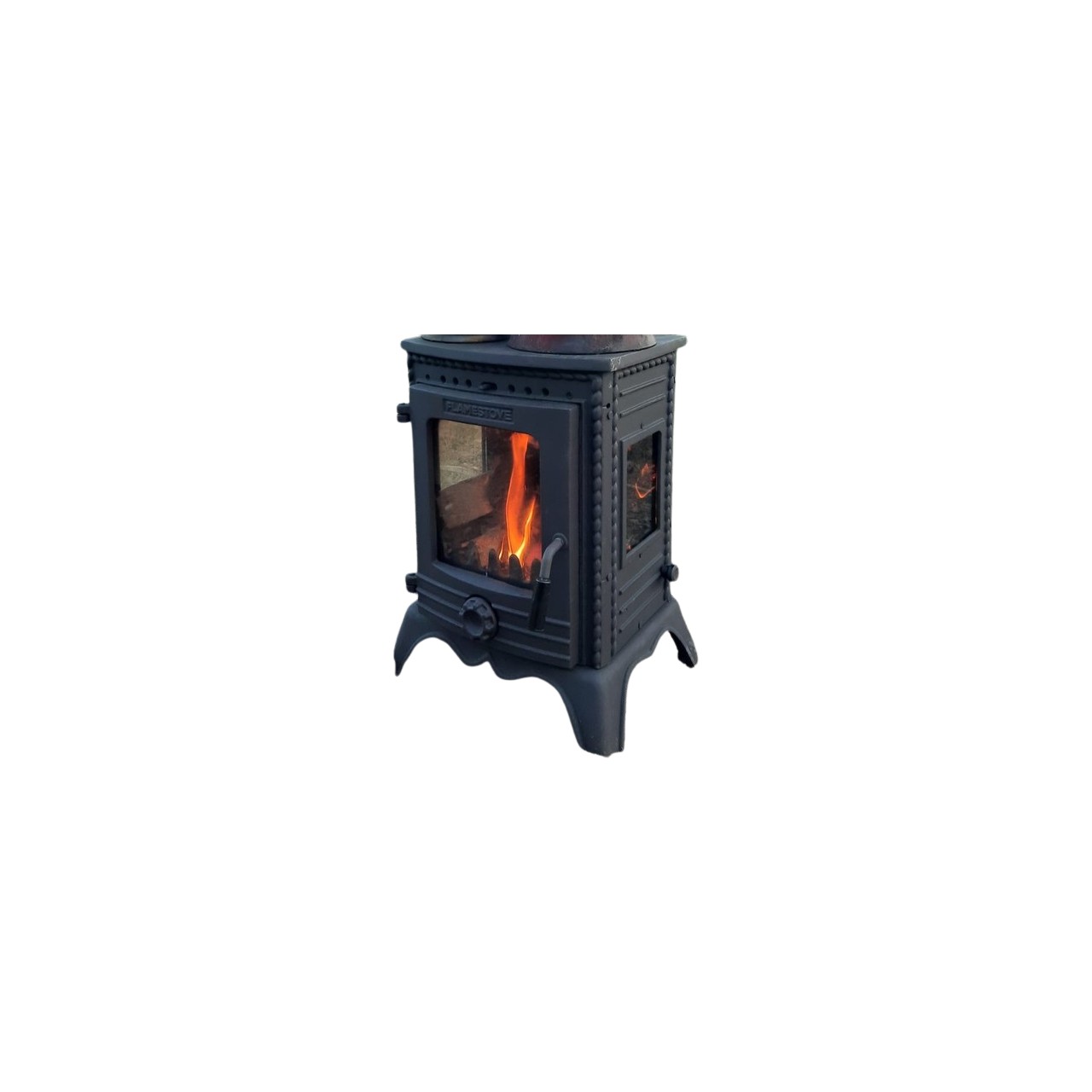 Flame Stove FS-052 Minör Lüx3 Camlı Pik Döküm Sömine Soba