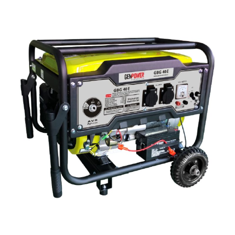 Genpower Gbg 40 E Model 4 Kva Benzinli,ipli/marşlı,tekerlekli Monofaze Portatif Jeneratör