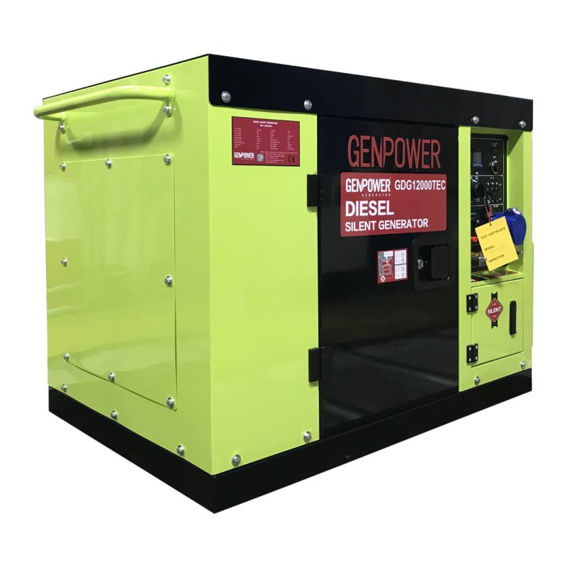 Genpower Gdg 12000 Tec 12 Kva Marşlı Dizel Ses Izolasyon Kabinli Trifaze Portatif Jeneratör