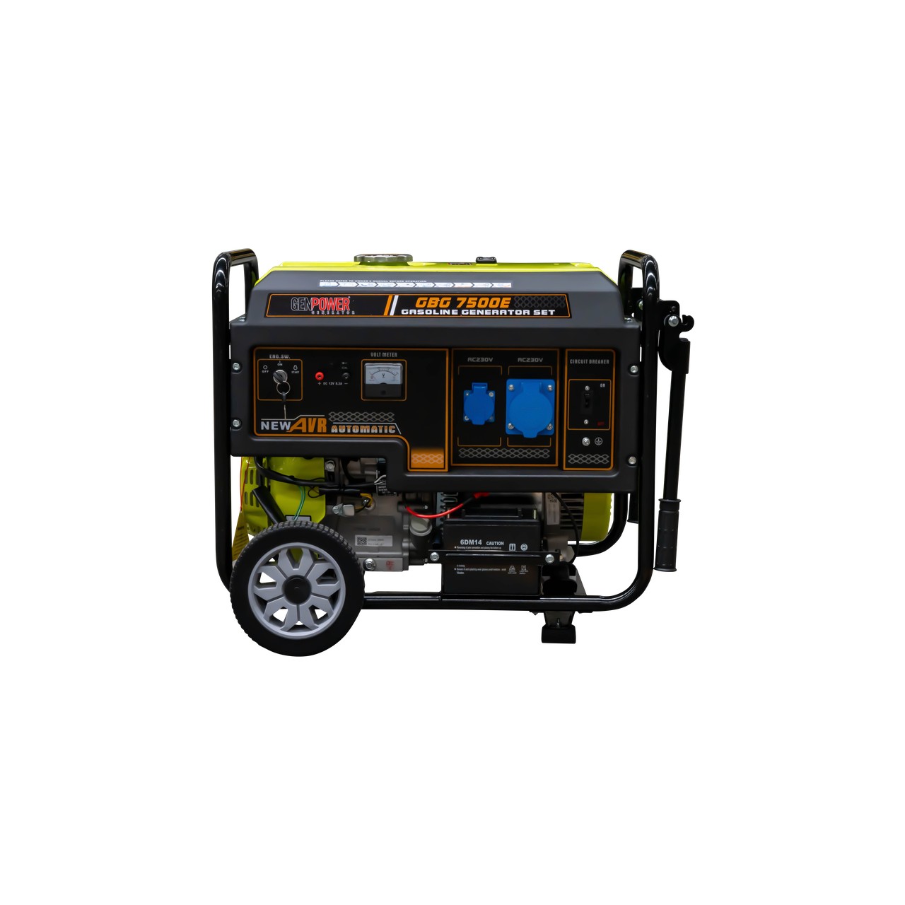 Genpower Marka Gbg 7500 E Model 7,5 Kva, Benzinli, Marşlı, Tekerlekli, Monofaze( 220 Volt) Portatif Jeneratör