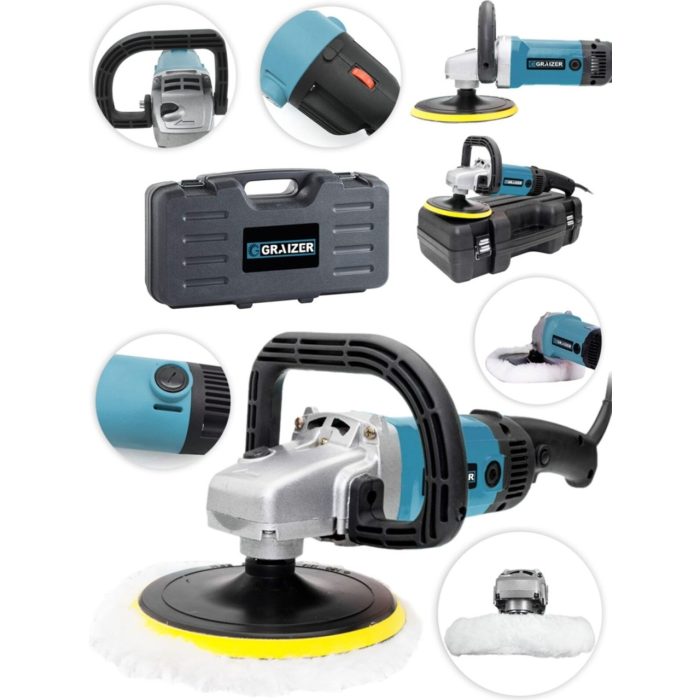 Graizer Alman 4100 Watt Bakir Sargili 6 Kademe Devir Ayarlı Polisaj – Zımpara – Pasta – Cila Makinesi