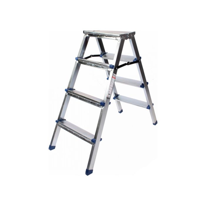 Kanat Rita Çift Taraflı Galvanizli Twin Katlanabilir Profil Merdiven 4+4 Basamak