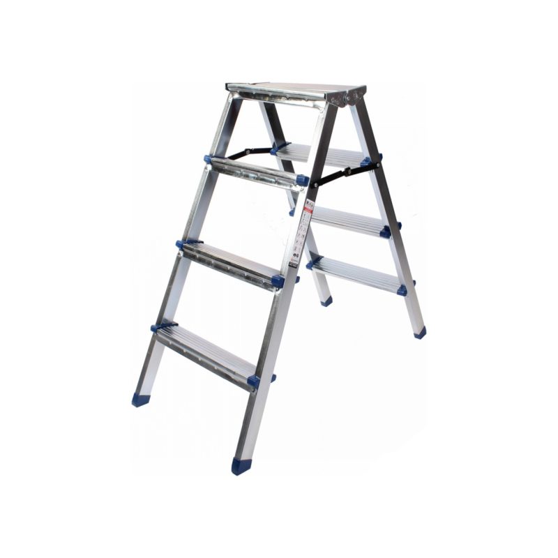 Kanat Rita Çift Taraflı Galvanizli Twin Katlanabilir Profil Merdiven 4+4 Basamak