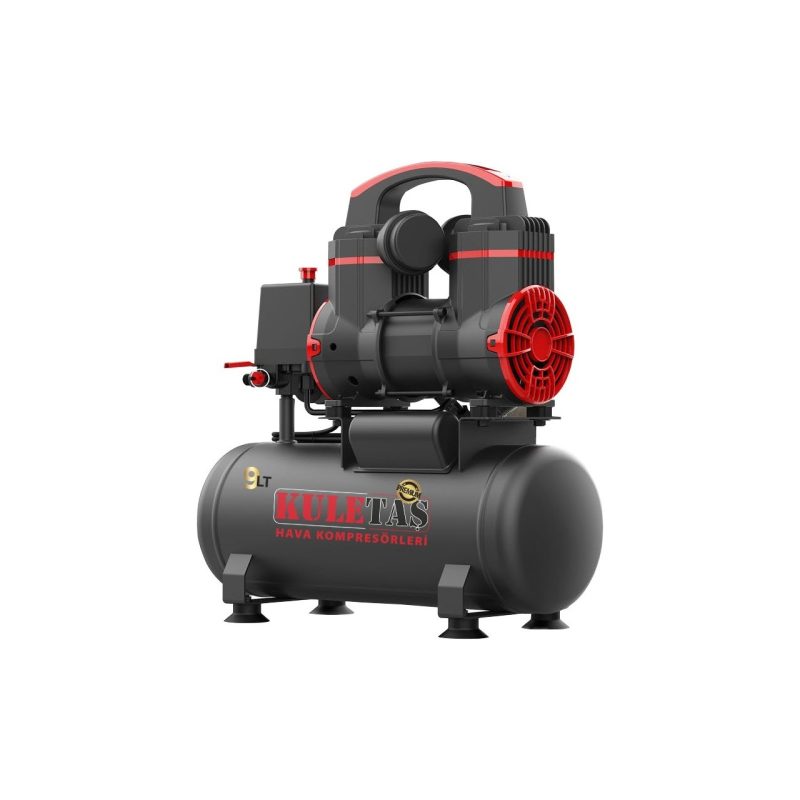 Kuletaş Premium 9 Litre Sessiz Yağsız Hava Kompresörü 1,4 Hp (Italyan Tasarım)
