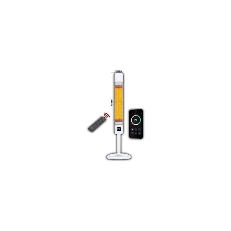 Luxeva Smart-Fr Akıllı Karbon Infrared Ayaklı Isıtıcı IP55 Su Geçirmezlik 2500W