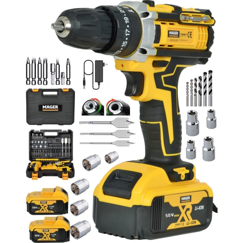 Mager Germany Thechnology Xr 58 Wat Darbeli Çift Akülü Şarjlı Vidalama Matkap