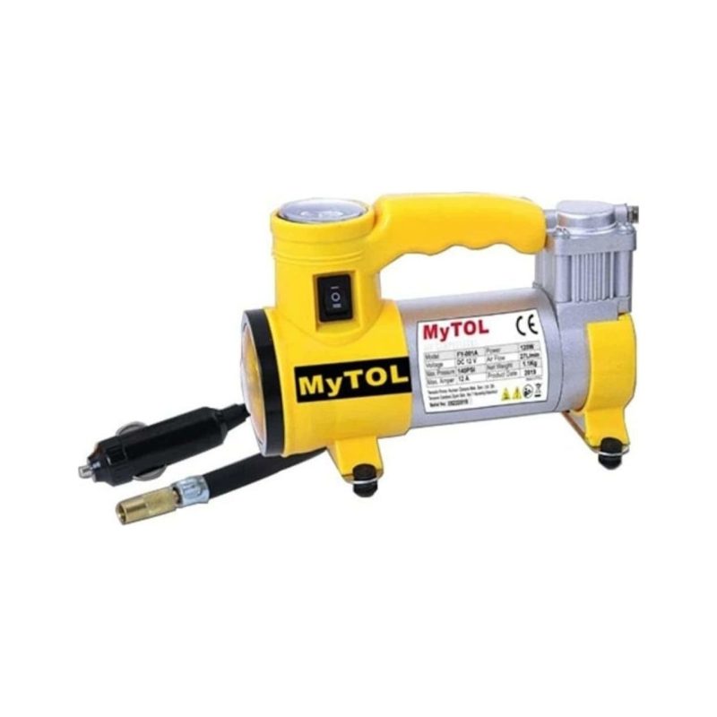 Mytol Araba Oto Araç Lastik Şişirme Pompası Metal Gövde FY001A