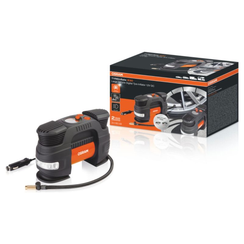 Osram Lastik Şişirme Hava Kompresörü OTI830 (Yeni Versiyon) Dijital Otomatik Durdurma Işlevli