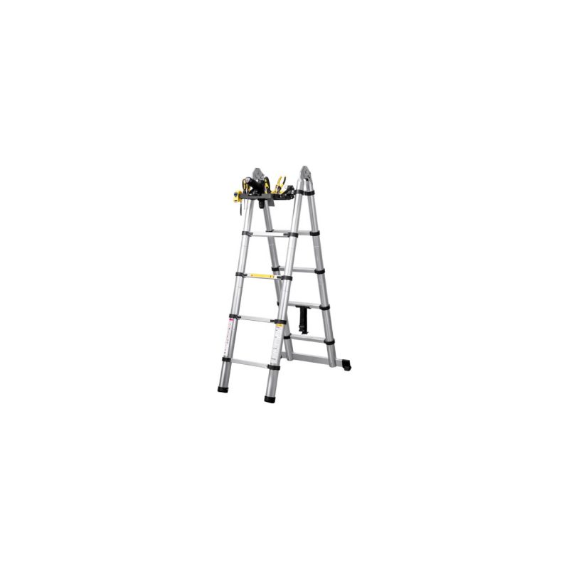 Packtech Alüminyum Teleskopik Merdiven | 9+9 Basamak – 5.6 Metre