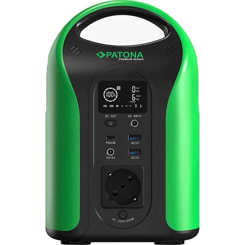 Patona Premium Taşınabilir Güç Istasyonu Outdoor 300 – 300W/220V USB5V/3A Qc3.0 DC12V/5A