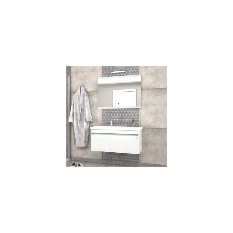 Pierre Cardin Summer 100 cm Snow White Banyo Dolabı Beyaz Renk