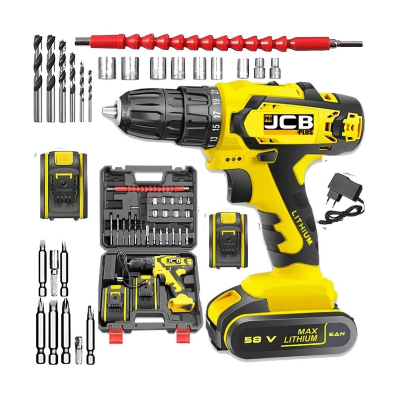 ProJcb Plus JSD-5880  Li-On Çift Akülü Metal Şanzuman Şarjlı Matkap Set Hediyeli