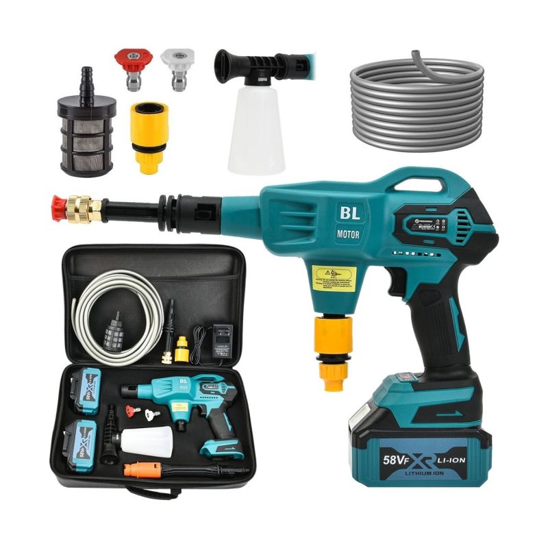 Prohummer Profesyonel Kömürsüz 58VF Yüksek Basınçlı Çift Akülü Oto Araba Yıkama Makinesi  PH224