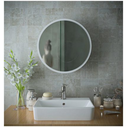 Rivomo Beyaz Dekoratif Banyo Dolabı Aynalı Üst Modülü