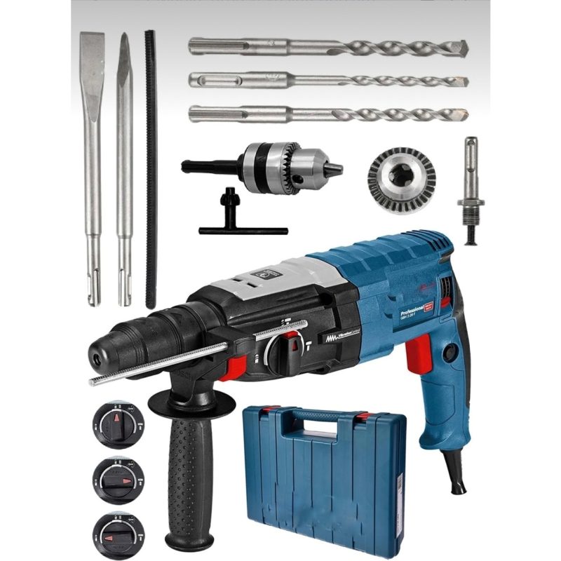 SCHUTZENGER 4200W Extra Güçlü Metal Şanzıman Profesyonel Kırıcı Delici Hilti Matkap 5 Uç Grm-Matkap1