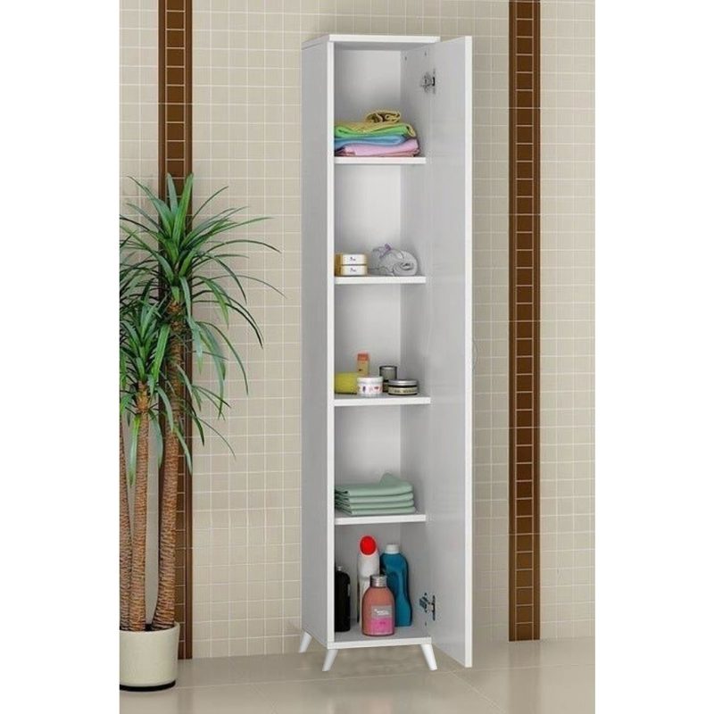 Scorpion 5 Raflı Tek Kapaklı Banyo Dolabı