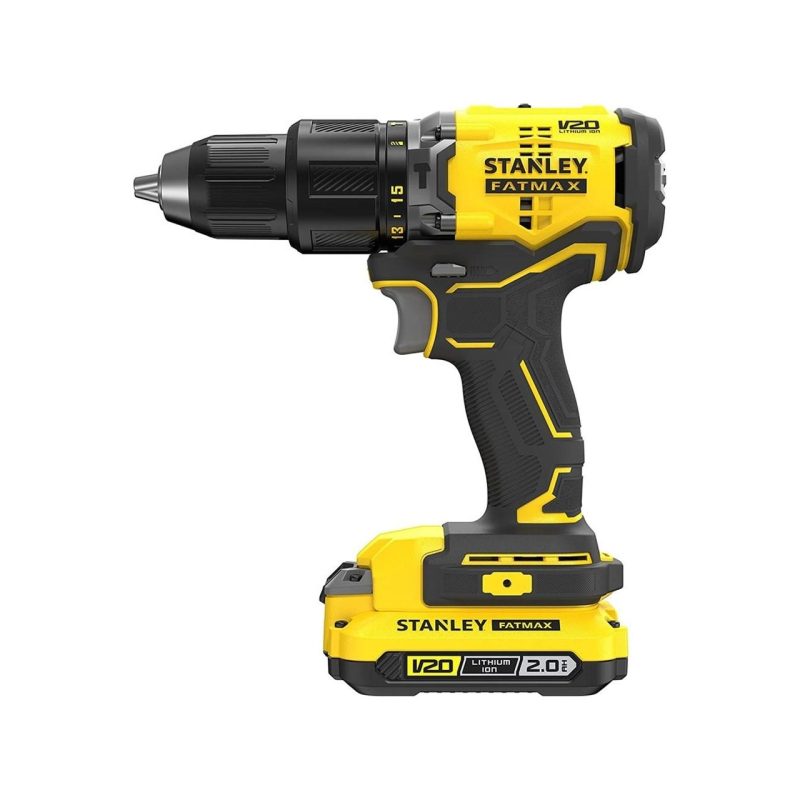 Stanley SBD715D2K 18V 2.0 Ah V20 Li-On Çift Akülü Kömürsüz Darbeli Matkap